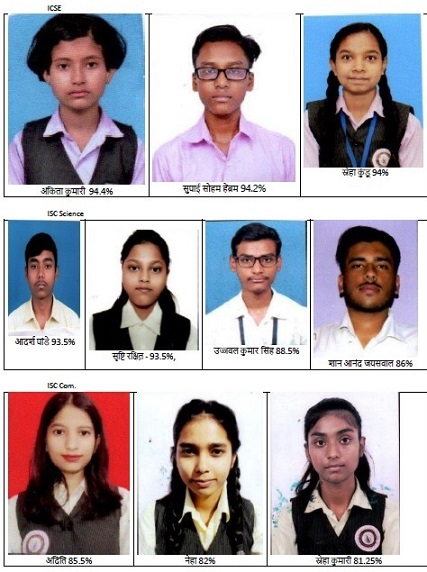 Vig English School CISCE Toppers